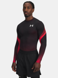 Pánské Funkční triko Under Armour UA Heatgear Sub Crew LS - černo/červené