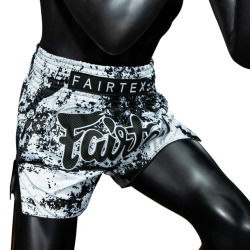 Thai šortky Fairtex BS1948 Grunge White