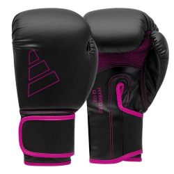 Boxerské rukavice Adidas Hybrid 80 - černo/růžové