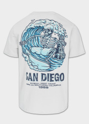 PitBull West Coast Triko SKULL SURF - bílé