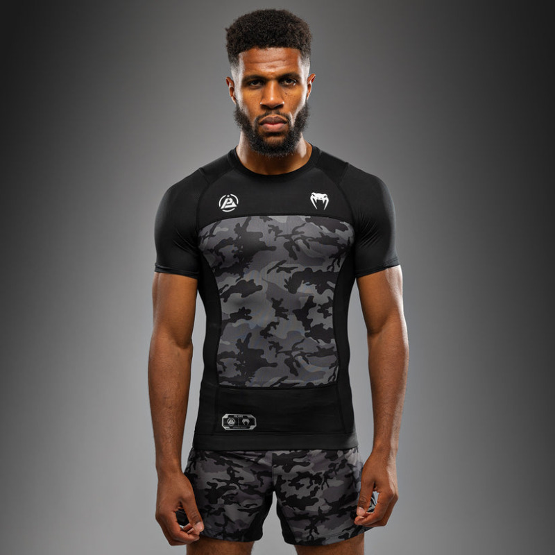 Rashguard VENUM x Polaris Kr. rukáv - černo/šedý