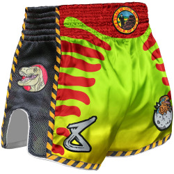 8 WEAPONS Muay Thai trenýrky Jurassic - neon