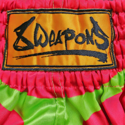 8 WEAPONS Muay Thai trenýrky Jurassic - neon