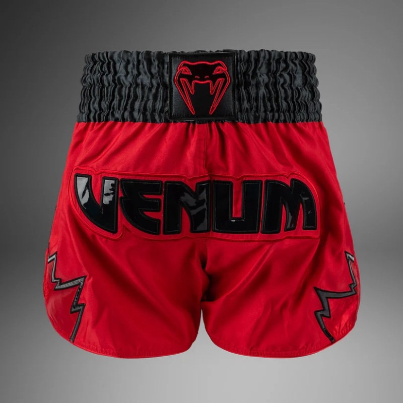 Thai trenýrky Venum Inferno - červeno/šedé