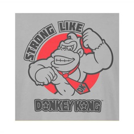 NINTENDO Pánské triko Strong Donkey - šedé