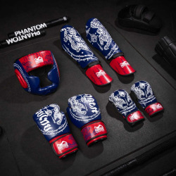 PHANTOM Chrániče holení muay thai - modrý