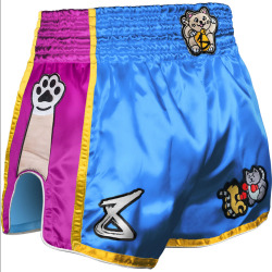8 WEAPONS Muay Thai trenýrky Meow - modré