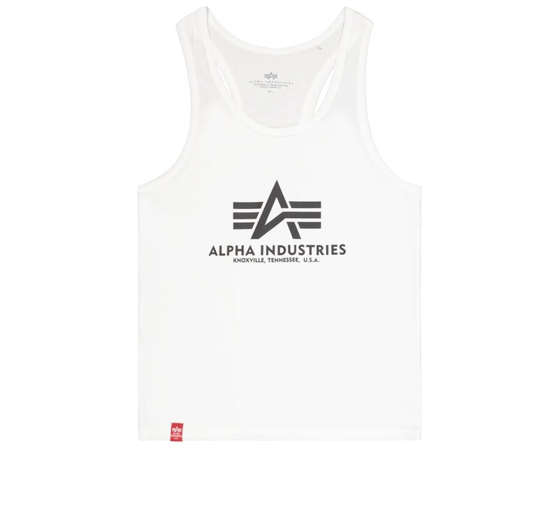 Alpha Industries Pánské tílko Basic BB Big Logo - bílé