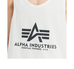 Alpha Industries Pánské tílko Basic BB Big Logo - bílé