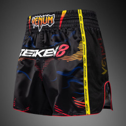 Thai trenýrky Venum x TEKKEN 8 Yoshimitsu - černo/oranžové
