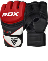 RDX  MMA Rukavice F12  Grappling  - černo/červené