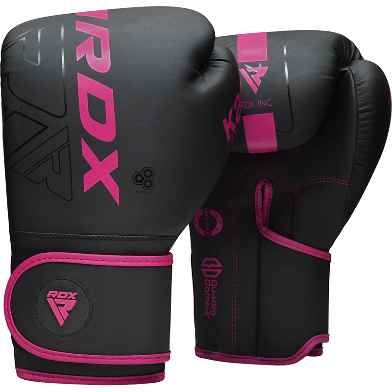 RDX Dětské Boxerské rukavice F6 Kara - černo/růžové