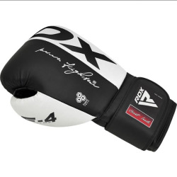 RDX Boxerské rukavice F4 Hook & Loop - černo/bílé