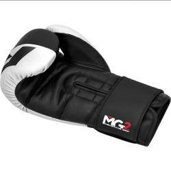 RDX Boxerské rukavice F4 Hook & Loop - černo/bílé
