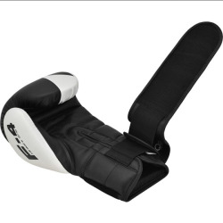RDX Boxerské rukavice F4 Hook & Loop - černo/bílé