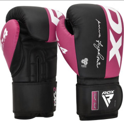 RDX Boxerské rukavice F4 Hook & Loop - růžové
