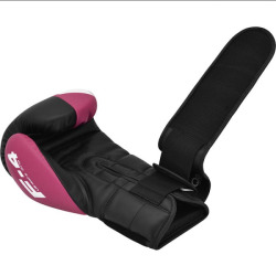 RDX Boxerské rukavice F4 Hook & Loop - růžové