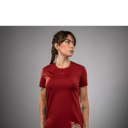 Dámské triko VENUM Serpenti DRY TECH - Burgundy/Ivory