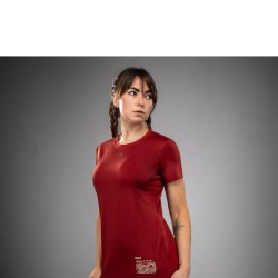 Dámské triko VENUM Serpenti DRY TECH - Burgundy/Ivory