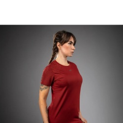 Dámské triko VENUM Serpenti DRY TECH - Burgundy/Ivory
