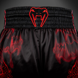 Thai trenýrky Venum Wolf Atak - černo/červené