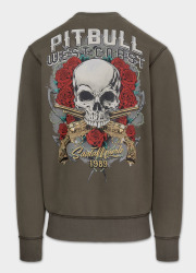 PitBull West Coast Pánská mikina SANTA MUERTE crew - zelená