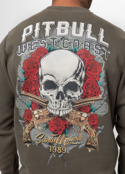 PitBull West Coast Pánská mikina SANTA MUERTE crew - zelená