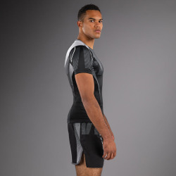 Rashguard VENUM Adrenaline Kr. rukáv - černo/stříbrný