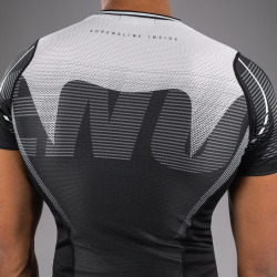 Rashguard VENUM Adrenaline Kr. rukáv - černo/stříbrný