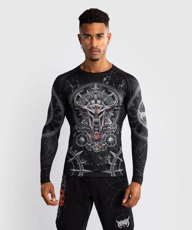 Rashguard VENUM Gladiator 5.0 Dl. rukáv - černo/stříbrný