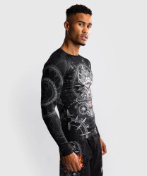 Rashguard VENUM Gladiator 5.0 Dl. rukáv - černo/stříbrný