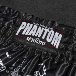 Muay Thai trenýrky PHANTOM sak yant - černé