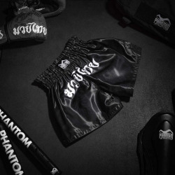 Muay Thai trenýrky PHANTOM sak yant - černé