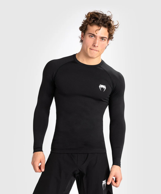 Rashguard VENUM Contender Dl. rukáv - černo/bílé