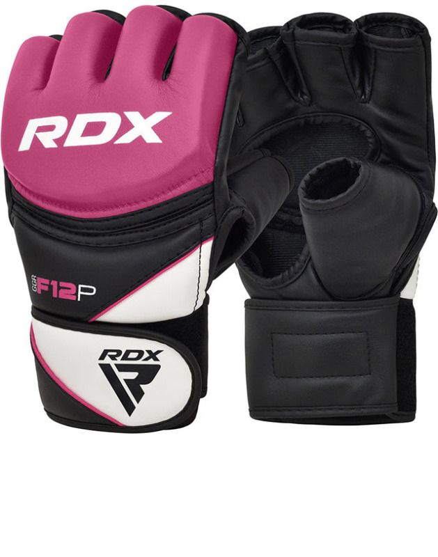 RDX Dámské  MMA Rukavice F12  - černo/růžové