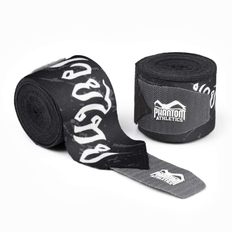 PHANTOM Boxerské Bandáže 4 m - Muay Thai - černé