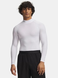 Pánské funkční tričko Under Armour UA HG Elite Comp Mock LS - bílé