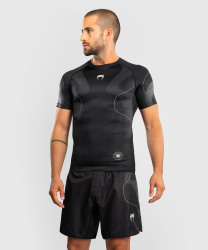 Rashguard VENUM Nexus Kr. rukáv - černo/stříbrný