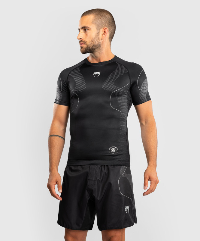 Rashguard VENUM Nexus Kr. rukáv - černo/stříbrný