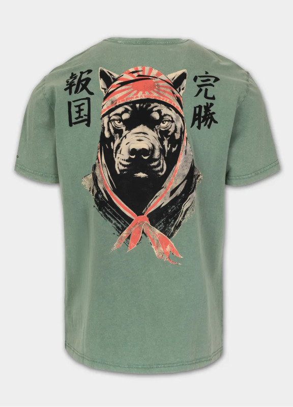 PitBull West Coast Triko Bravery 190 Denim Washed - zelené