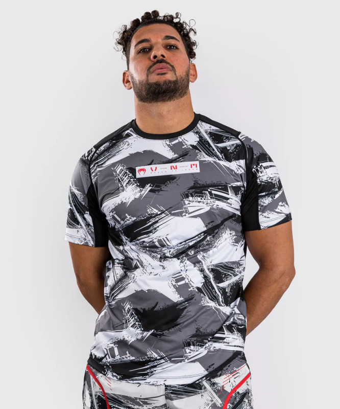 Funkční triko VENUM Electron 3.0 Dry-Tech Kr.rukávem - šedo/červený