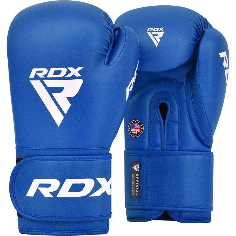 Kožené boxerské rukavice RDX IBA (AIBA)  - modré