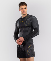 Rashguard VENUM Dl. rukáv Streamline - černo/zlatý
