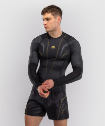 Rashguard VENUM Dl. rukáv Streamline - černo/zlatý