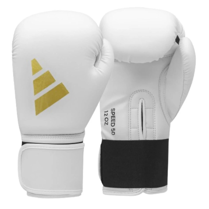 Boxerské rukavice Adidas Speed 50  - bílo/zlaté