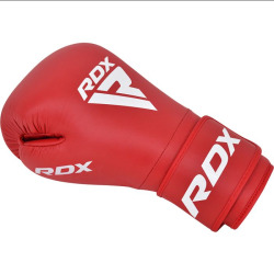 Kožené boxerské rukavice RDX IBA  - červené