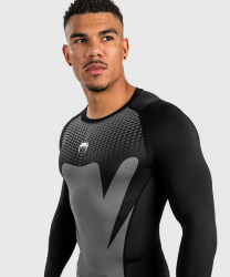 Rashguard VENUM Attack Dl. rukáv - černo/šedý