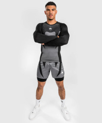Rashguard VENUM Attack Dl. rukáv - černo/šedý