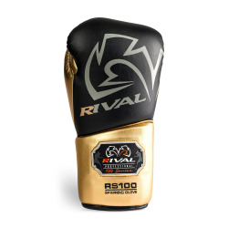 Šněrovací  Boxerské rukavice RIVAL RS100 Professional - černo/zlaté