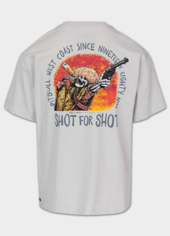 PitBull West Coast Triko Loose Fit SHOT FOR SHOT - béžové